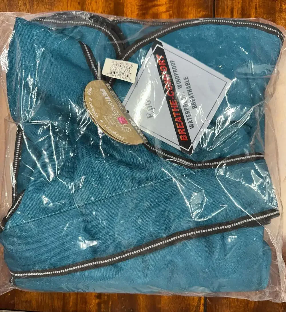 PetRageous Designs Juneau Coat Waterproof Breathable Dog Jacket, Teal, X-Large